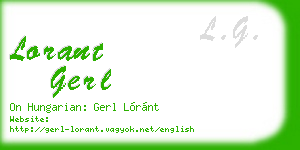 lorant gerl business card